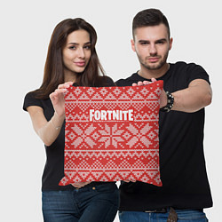 Подушка квадратная Fortnite New Year, цвет: 3D-принт — фото 2