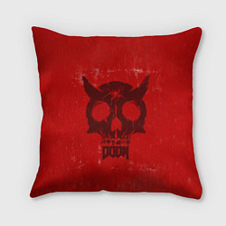 Подушка квадратная DOOM: Devil Skull, цвет: 3D-принт