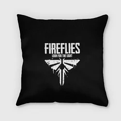 Подушка квадратная Fireflies: White Logo, цвет: 3D-принт