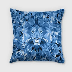 Подушка квадратная Сине-бело-голубой лев
