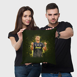 Подушка квадратная Ronaldo: Juve Sport, цвет: 3D-принт — фото 2