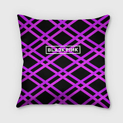 Подушка квадратная Black Pink: Neon Lines, цвет: 3D-принт