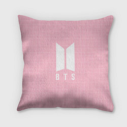 Подушка квадратная BTS: Pink Grid