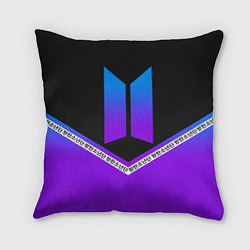 Подушка квадратная BTS: Neon Symbol, цвет: 3D-принт