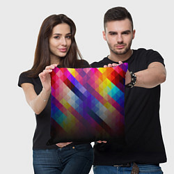 Подушка квадратная Colour Cubes, цвет: 3D-принт — фото 2