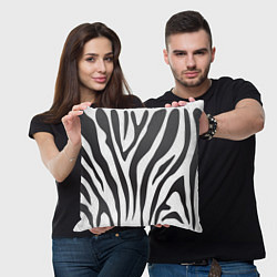 Подушка квадратная Африканская зебра, цвет: 3D-принт — фото 2