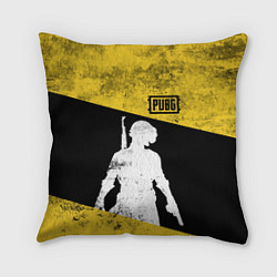 Подушка квадратная PUBG: Yellow Grunge
