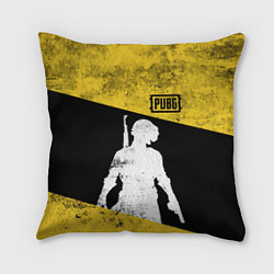 Подушка квадратная PUBG: Yellow Grunge