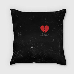 Подушка квадратная Lil Peep: Broken Heart, цвет: 3D-принт