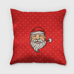 Подушка квадратная Дед Мороз, цвет: 3D-принт