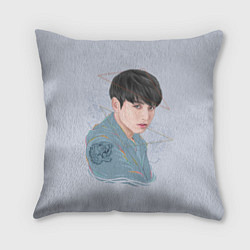 Подушка квадратная Jeon Jungkook, цвет: 3D-принт