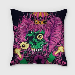 Подушка квадратная Queen Skull, цвет: 3D-принт