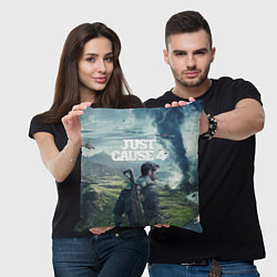 Подушка квадратная Just Cause 4, цвет: 3D-принт — фото 2
