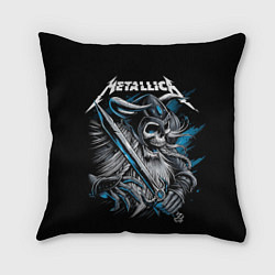 Подушка квадратная Metallica, цвет: 3D-принт