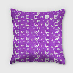 Подушка квадратная Twitch: Violet Pattern