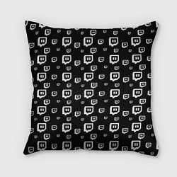 Подушка квадратная Twitch: Black Pattern