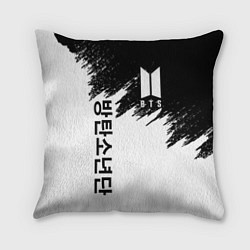 Подушка квадратная BTS: White & Black