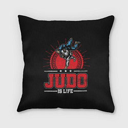 Подушка квадратная Judo is life