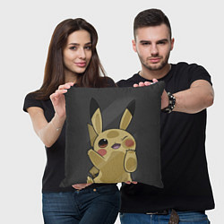 Подушка квадратная Pikachu, цвет: 3D-принт — фото 2