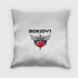 Подушка квадратная Bon Jovi, цвет: 3D-принт