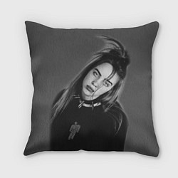 Подушка квадратная BILLIE EILISH, цвет: 3D-принт