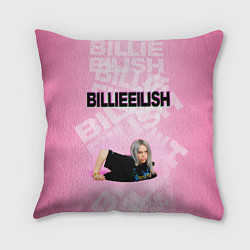 Подушка квадратная Billie Eilish: Pink Mood, цвет: 3D-принт
