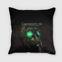 Подушка квадратная CHERNOBYLITE ПРОТИВОГАЗ, цвет: 3D-принт