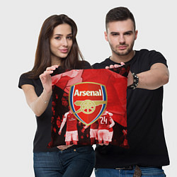 Подушка квадратная Arsenal, цвет: 3D-принт — фото 2