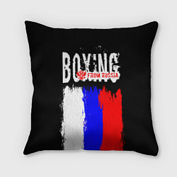 Подушка квадратная Boxing from Russia, цвет: 3D-принт