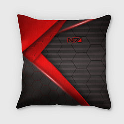 Подушка квадратная Mass Effect N7, цвет: 3D-принт