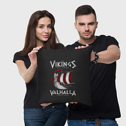 Подушка квадратная Vikings Valhalla, цвет: 3D-принт — фото 2