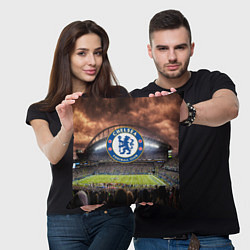 Подушка квадратная FC Chelsea, цвет: 3D-принт — фото 2