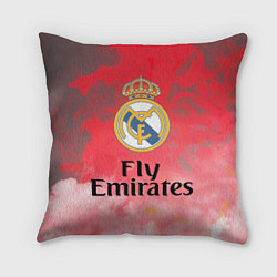 Подушка квадратная Реал Мадрид, цвет: 3D-принт