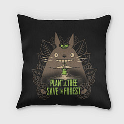 Подушка квадратная Plant a tree Save the forest