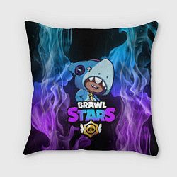 Подушка квадратная Brawl Stars LEON SHARK