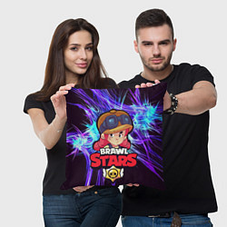 Подушка квадратная Brawl Stars - Jessie, цвет: 3D-принт — фото 2