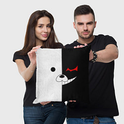 Подушка квадратная Monokuma, цвет: 3D-принт — фото 2
