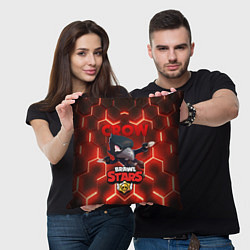 Подушка квадратная BRAWL STARS CROW, цвет: 3D-принт — фото 2