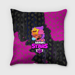 Подушка квадратная BRAWL STARS SANDY, цвет: 3D-принт