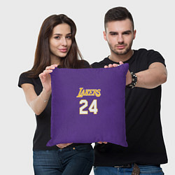 Подушка квадратная Los Angeles Lakers Kobe Brya, цвет: 3D-принт — фото 2