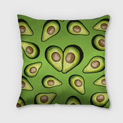 Подушка квадратная Люблю авокадо