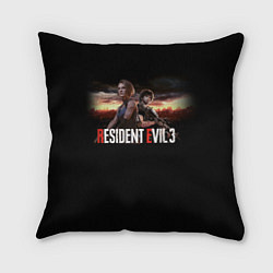 Подушка квадратная Resident Evil 3, цвет: 3D-принт