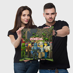 Подушка квадратная ROBLOX, цвет: 3D-принт — фото 2