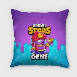 Подушка квадратная BRAWL STARS GENE, цвет: 3D-принт