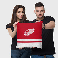 Подушка квадратная Детройт Ред Уингз, цвет: 3D-принт — фото 2
