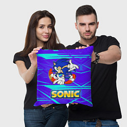 Подушка квадратная Sonic, цвет: 3D-принт — фото 2