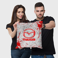 Подушка квадратная MAZDA RED LOGO, цвет: 3D-принт — фото 2