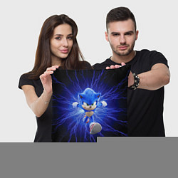 Подушка квадратная SONIC, цвет: 3D-принт — фото 2