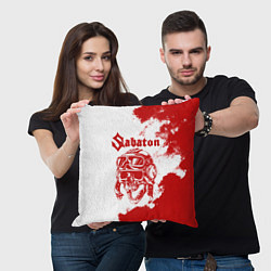 Подушка квадратная Sabaton, цвет: 3D-принт — фото 2