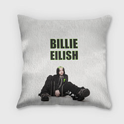 Подушка квадратная Billie Eilish, цвет: 3D-принт